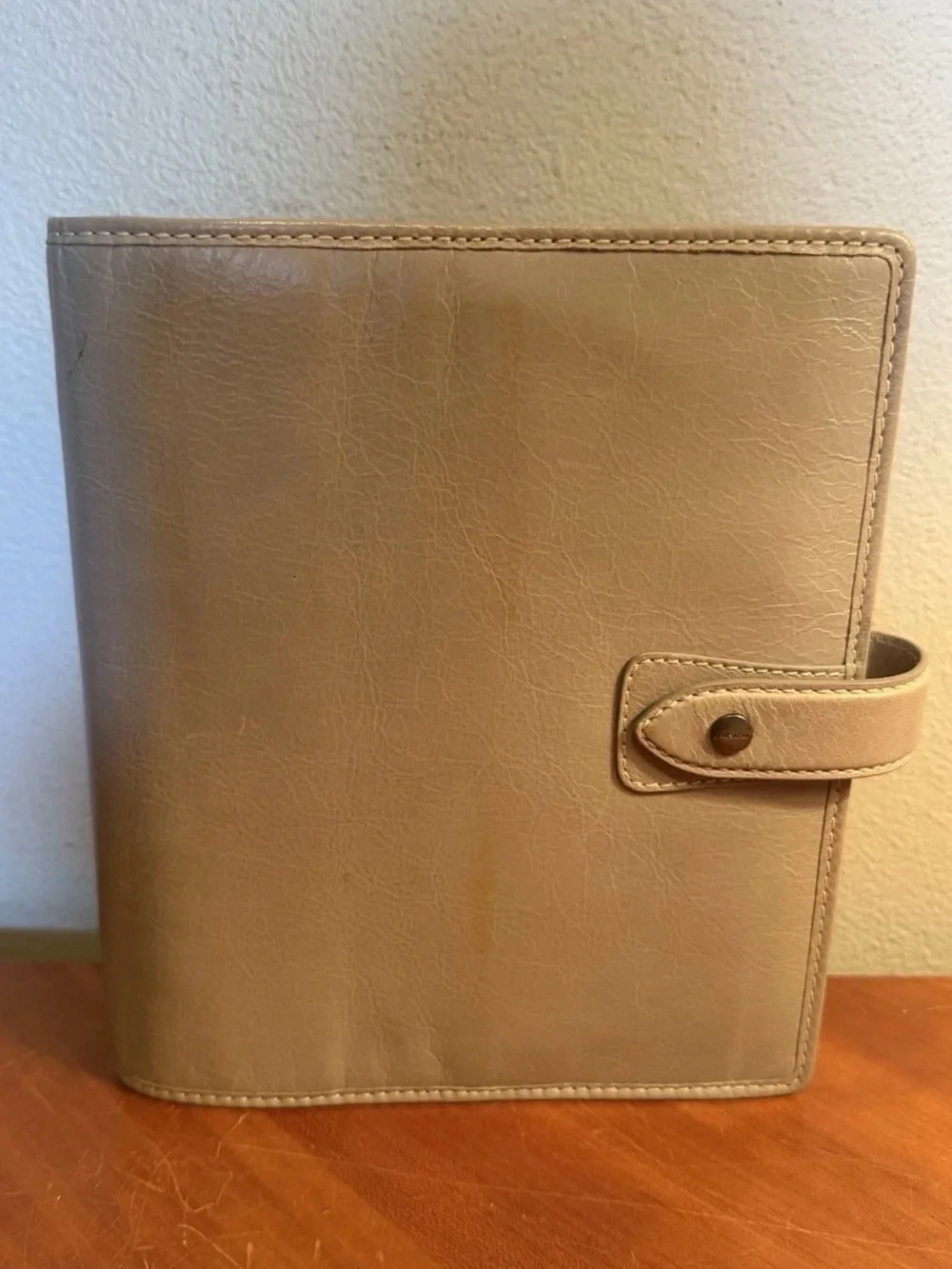 Filofax Malden A5 Organizer Stone Buffalo Leather Organizer 6 Ring Binder